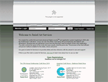 Tablet Screenshot of juriedartservices.com